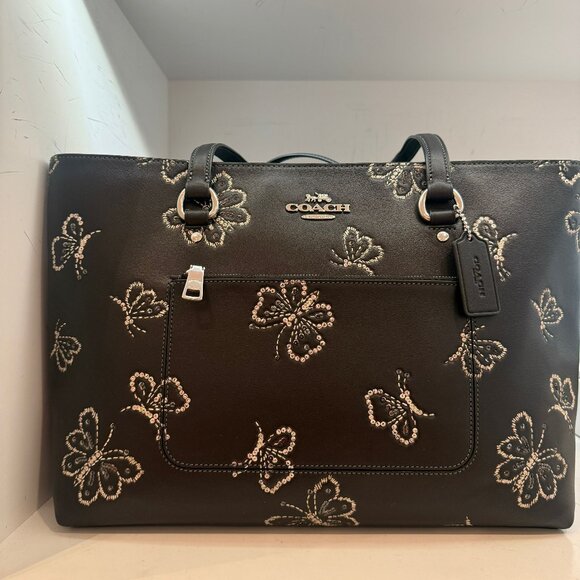 coach Station Tote Bag With Butterfly Print cck87 - Picture 1 of 8
